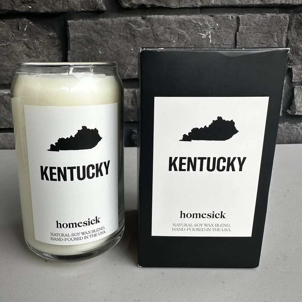 Homesick KENTUCKY Hand-Poured Scented Candle 13.75oz Made in USA Open Box NEW